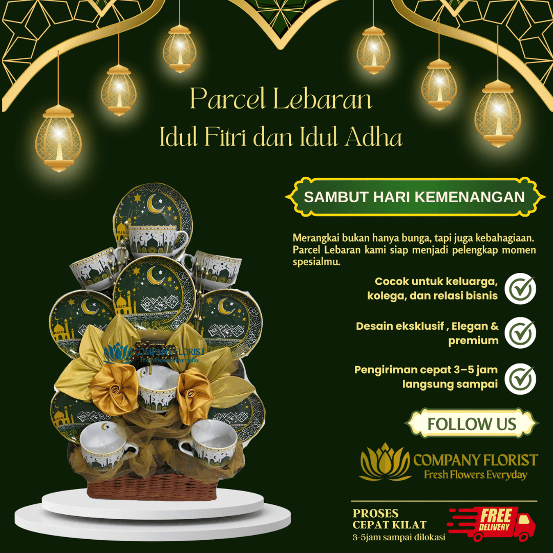 Parcel Lebaran Set Gelas & Piring Elegan